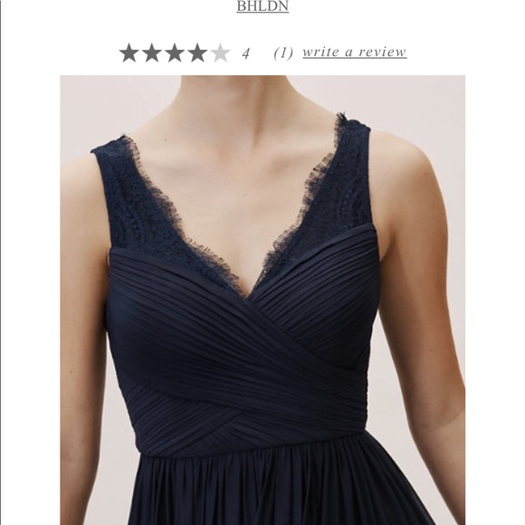 BHLDN Navy Fleur Dress - Picture 3 of 6